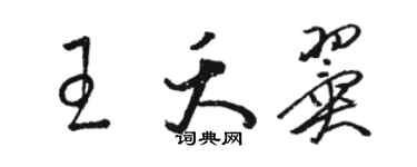 駱恆光王夭翼草書個性簽名怎么寫