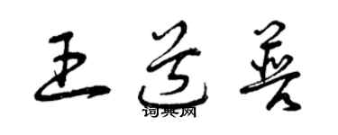 曾慶福王道普草書個性簽名怎么寫