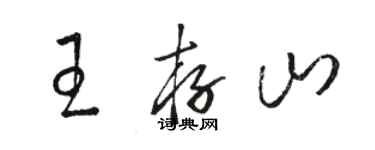 駱恆光王存山草書個性簽名怎么寫