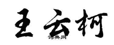 胡問遂王雲柯行書個性簽名怎么寫