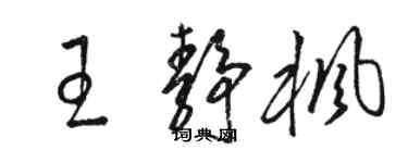 駱恆光王靜楓草書個性簽名怎么寫