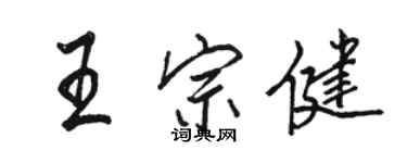 駱恆光王宗健行書個性簽名怎么寫