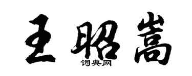 胡問遂王昭嵩行書個性簽名怎么寫