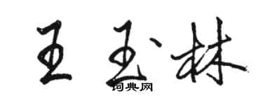 駱恆光王玉林行書個性簽名怎么寫