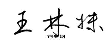 梁錦英王林妹草書個性簽名怎么寫