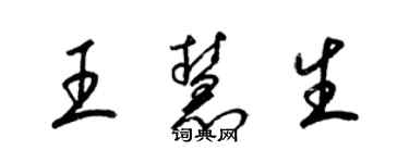 梁錦英王慧生草書個性簽名怎么寫