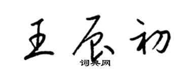 梁錦英王辰初草書個性簽名怎么寫