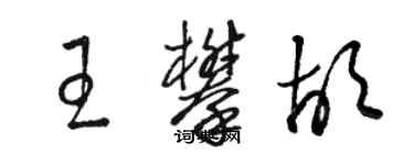 駱恆光王攀胡草書個性簽名怎么寫