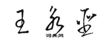 駱恆光王永聖草書個性簽名怎么寫