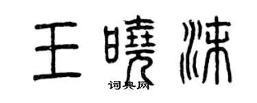 曾慶福王曉沫篆書個性簽名怎么寫