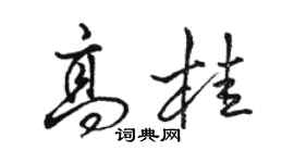 駱恆光高桂行書個性簽名怎么寫