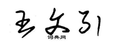 朱錫榮王文引草書個性簽名怎么寫
