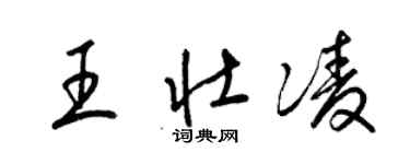 梁錦英王壯凌草書個性簽名怎么寫