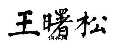 翁闓運王曙松楷書個性簽名怎么寫