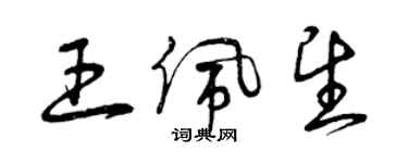 曾慶福王佩望草書個性簽名怎么寫