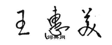 駱恆光王惠美草書個性簽名怎么寫