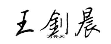 王正良王劍晨行書個性簽名怎么寫