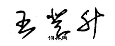 朱錫榮王登升草書個性簽名怎么寫