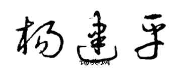 曾慶福楊建平草書個性簽名怎么寫