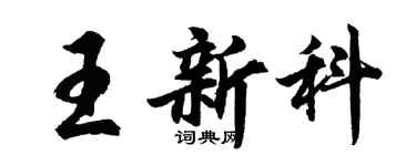 胡問遂王新科行書個性簽名怎么寫