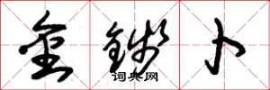 朱錫榮金錢卜草書怎么寫
