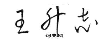 駱恆光王升志草書個性簽名怎么寫