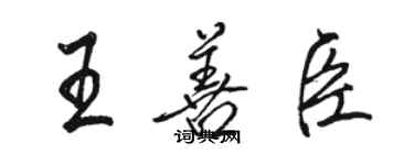 駱恆光王善臣行書個性簽名怎么寫