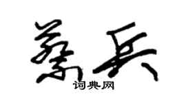 朱錫榮蔡兵草書個性簽名怎么寫