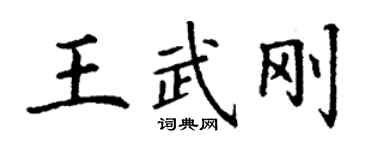 丁謙王武剛楷書個性簽名怎么寫
