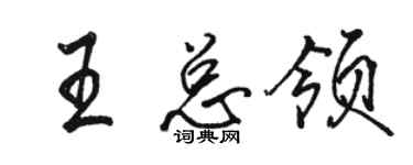 駱恆光王總領行書個性簽名怎么寫