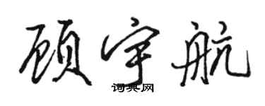 駱恆光顧宇航行書個性簽名怎么寫