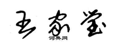 朱錫榮王家瑩草書個性簽名怎么寫