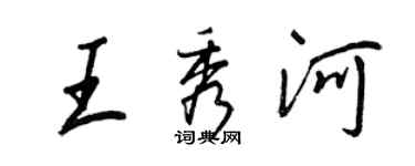 王正良王秀河行書個性簽名怎么寫