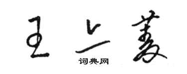 駱恆光王亦菱草書個性簽名怎么寫