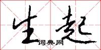 生起怎么寫好看