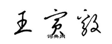 梁錦英王寅毅草書個性簽名怎么寫