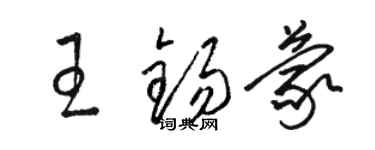 駱恆光王錫蒙草書個性簽名怎么寫