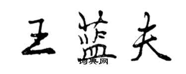 曾慶福王藍夫行書個性簽名怎么寫