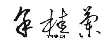 駱恆光余桂蘭草書個性簽名怎么寫