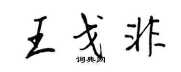 王正良王戈非行書個性簽名怎么寫