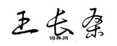 曾慶福王長桑草書個性簽名怎么寫