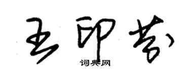 朱錫榮王印芬草書個性簽名怎么寫