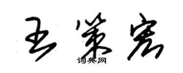 朱錫榮王策宏草書個性簽名怎么寫