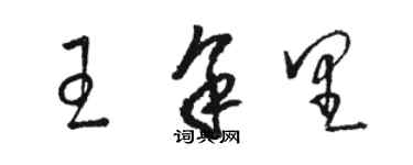 駱恆光王余里草書個性簽名怎么寫