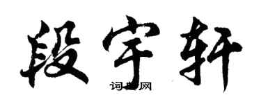 胡問遂段宇軒行書個性簽名怎么寫