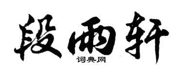 胡問遂段雨軒行書個性簽名怎么寫
