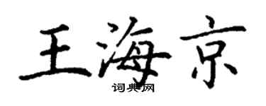丁謙王海京楷書個性簽名怎么寫