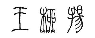 陳墨王柳揚篆書個性簽名怎么寫