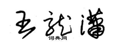 朱錫榮王龍瀟草書個性簽名怎么寫