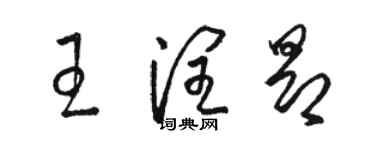 駱恆光王潤昂草書個性簽名怎么寫